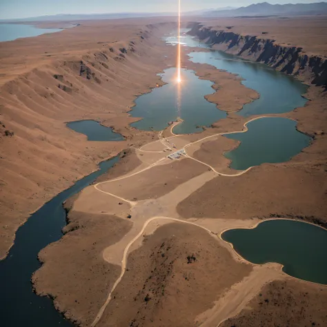 The Great Rift Valley region of the Mo River alluvial plain of Mars，Rock Sugar Onyx Nuclear Power Command Gunship Platinum Cruiser Taxue Red Marble Glow Gunboat Space Station 1:30 Models，mid day，Cyberpunk art of a，Rembrandt light，Detail portrayal，macro sho...