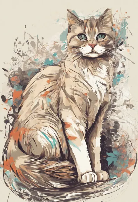 Cat in vector style