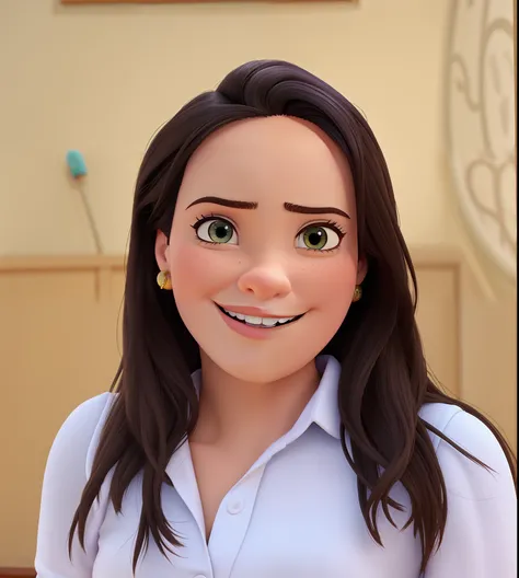 Uma mulher estilo Disney pixar alta qualidade