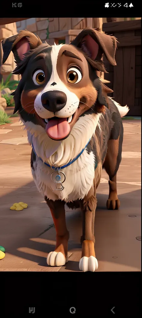 cachorro border Collie disney pixar, alta qualidade, melhor qualidade