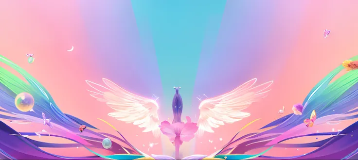 Brightly colored horse wings with rainbow background, background is heavenly, heaven pink, wallpaper mobile, infinite angel wings, infinite angel wings, ethereal wings, pink zen style, ethereal angelic being of light, iphone wallpaper, Wallpaper phone, bal...