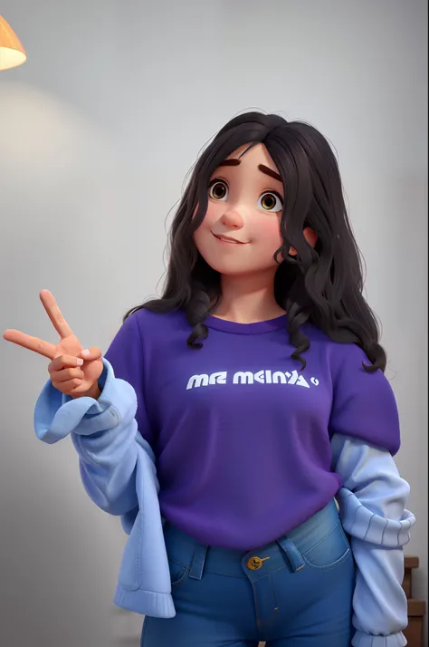 Uma menina no estilo pixar