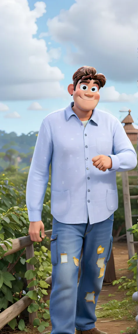 homem estilo disney pixar, alta qualidade