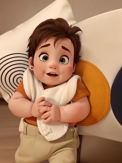 A baby in pixar style