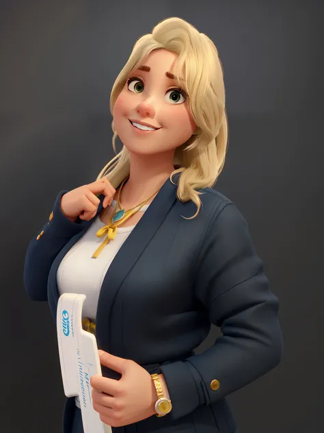 Um mulher branco no modelo Disney pixar com alta qualidade, melhor qualidade.