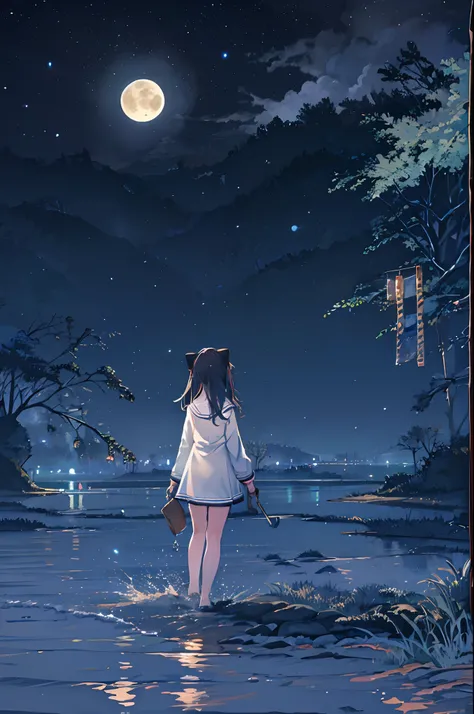 Girl on the water、Under the full moon、Night