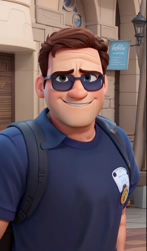 Homem estilo Disney pixar, alta qualidade, melhor qualidade