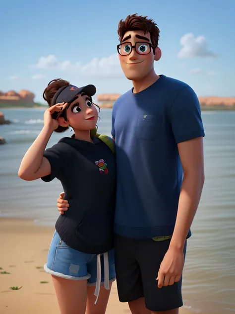 romantic couple, igual aos filmes Disney Pixar