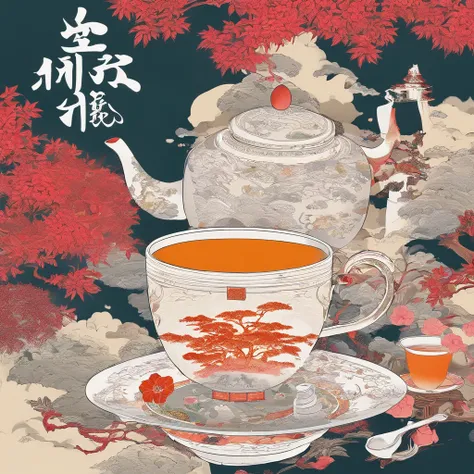 Chinese tea，Pu-erh tea，Its very historic，a poster，It expresses the historical sense of Puer tea，Very cultured tea