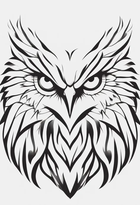 owl logo, minimalist design, simple doodle, black and white, sleek lines, clean and modern, iconic, visually striking, attention-grabbing, professional, unique and memorable, artistic details, sharp edges, eye-catching, bold and clean.+(best quality,4k,8k,...