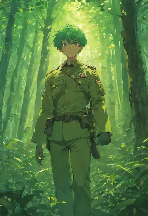 Man in uniform protecting the forest