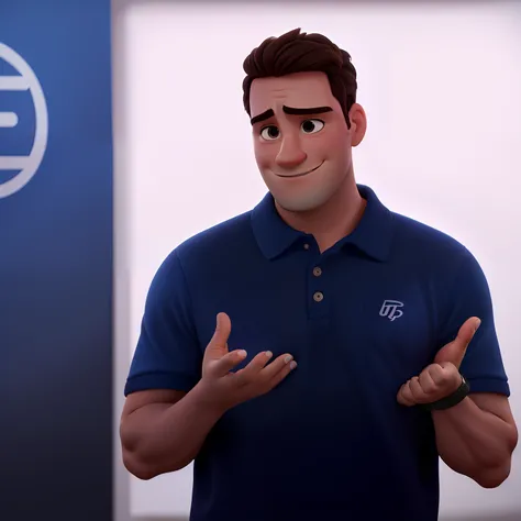 Poster no estilo Disney pixar, alta qualidade, melhor qualidade, homem sexy branco, 30 anos