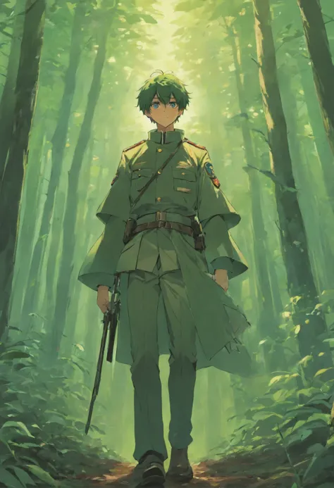 Man in uniform protecting the forest