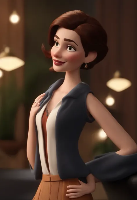 Anne Hathaway（Anne Hathaway）Full-body cartoon characters, an animated character, stylized character, animation style render, Stylized 3D, arnold maya render, 3 d render stylized, toon render keyshot, 3d character, 3d character, 3D rendering stylized, 3 d c...