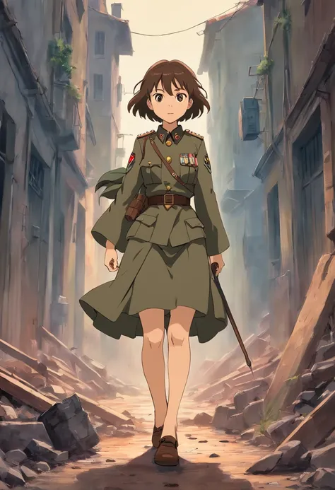 In a war-torn battlefield of the infamous Battle of Verdun, during the era of the German Empires Second Reich, a female pervert soldier stands as a haunting symbol of adversity and resilience. Her piercing gaze and devilish smile capture both the insanity ...