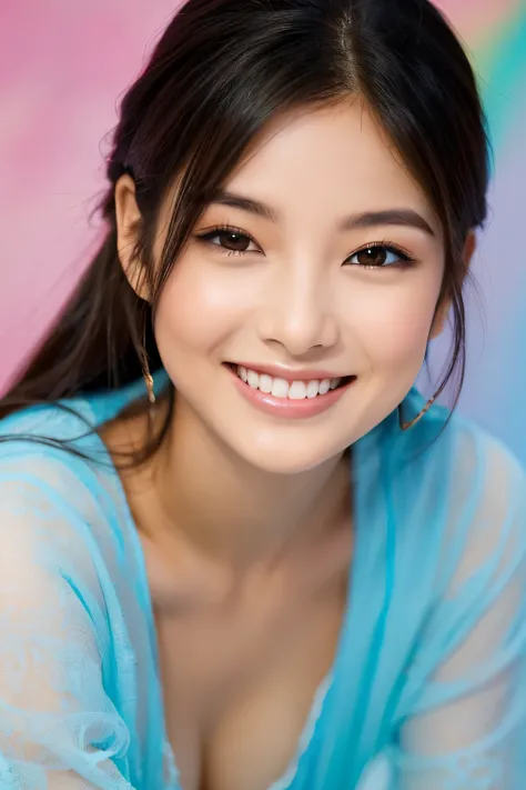 Beautuful Women,Half Indian and half Japan,a smile