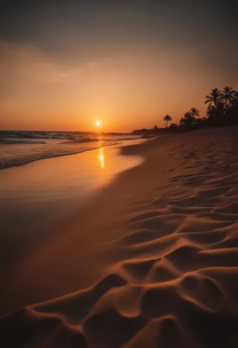 Beautiful sunset on the beach