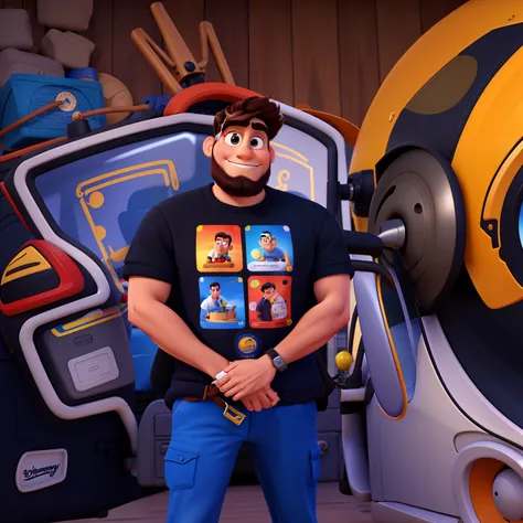 homem estilo disney pixar, alta qualidade, melhor qualidade