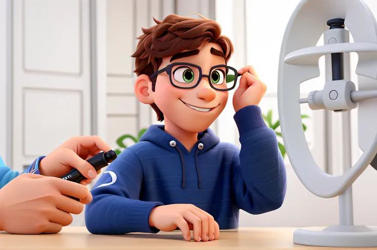 Um garoto estilo disney pixar, alta qualidade, melhor qualidade