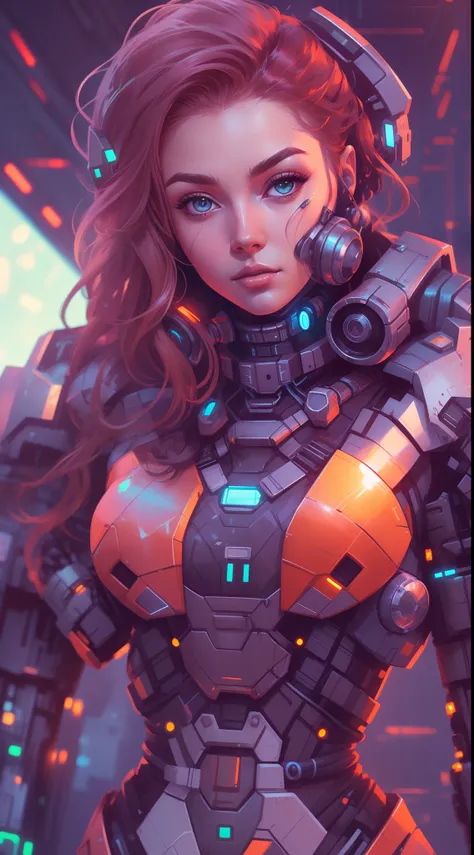 araffe woman in a futuristic suit with a gun in her hand, girl in mecha cyber armor, perfect android girl, cute cyborg girl, cyberpunk anime girl mech, female mecha, beutiful girl cyborg, cyborg girl, wojtek fus, portrait armored astronaut girl, mechanized...