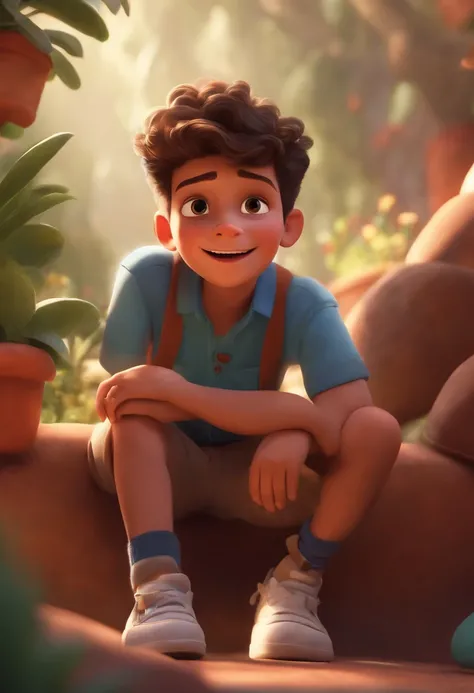 Image of a boy for a story in a YouTube video in Pixar format, Hes the little allabester, Hes the class leader, Hes outgoing, Playful and gets up for a lot of things