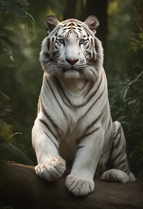 (8K, RAW photo, Best quality, Masterpiece:1.2), (Realistic, photo-realistic:1.37),the white tiger