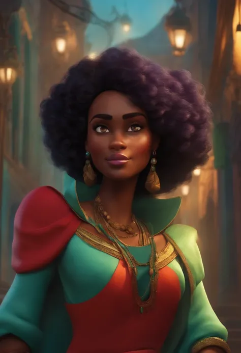 Criar um personagem no estilo pixar dentro de um jaleco. personagem pele negra e cabelos lisos