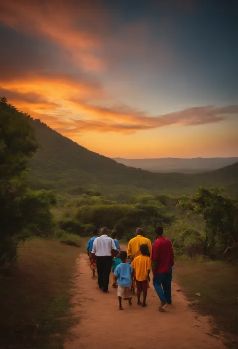 Familia  5 meninos o pai ea mae