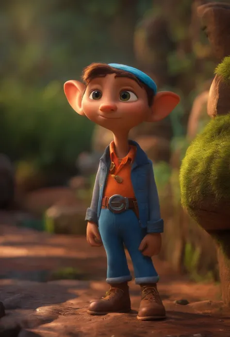 Criar um personagem no estilo pixar dentro de um jaleco. personagem grisalha