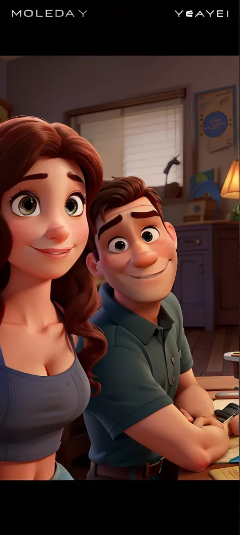 Mulher e homem estilo Disney pixar ,alta qualidade,melhor qualidade