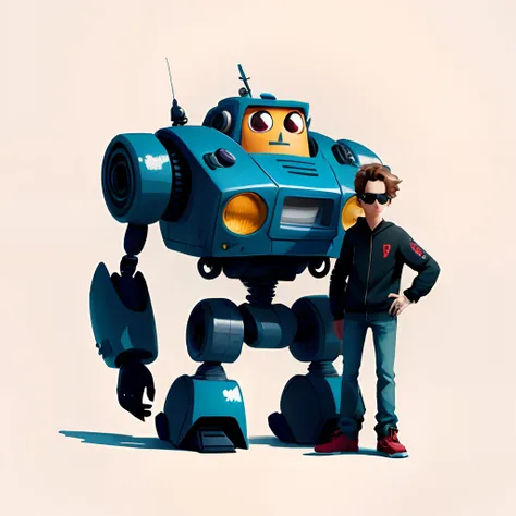 Create a Pixar-style character that will fit in with the Zeta robot character