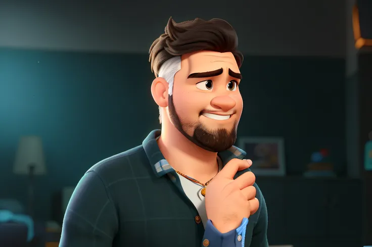 Um homem estilo pixar, alta qualidade, melhor qualidade