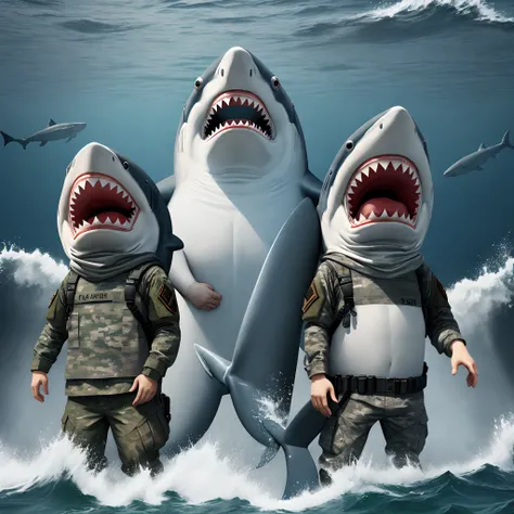 Shark logo army