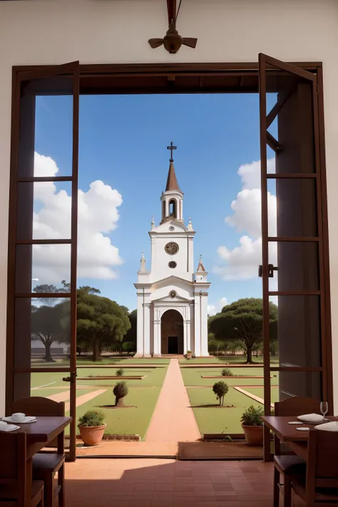 Cida Cravinhos, interior of Sao Paulo, near Ribeirão Preto, which is based on a white Catholic church