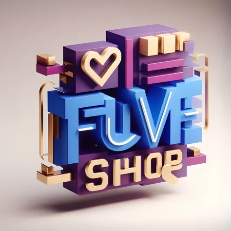 Um closeup de um sinal impresso em 3D com uma sacola de compras, 3D Logo, Tipografia futurista, trend on behance 3d art, trend on behance 3d art, Por Andrei Riabovitchev, C 4 D ", Directed by: Mateus Naiveu, O melhor do Behance, 2D/3d mashup poster design