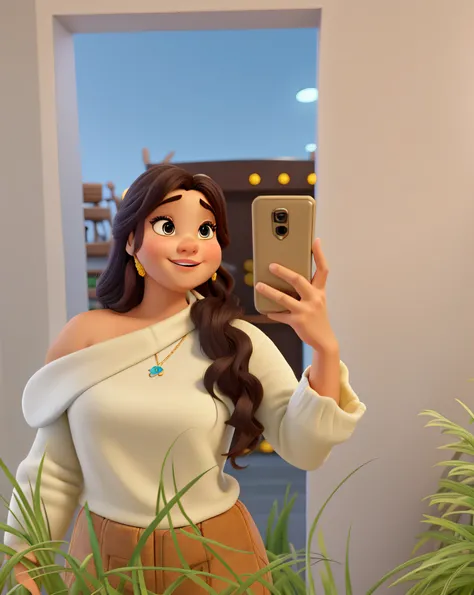 Uma mulher estilo disney pixar, alta qualidade, melhor qualidade