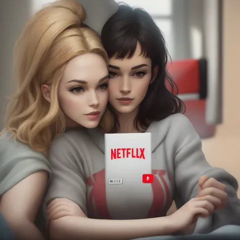 Logo Netflix avec un poing