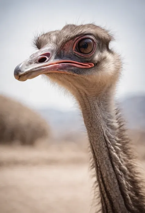 Fantastic animal ostrich body and snake head