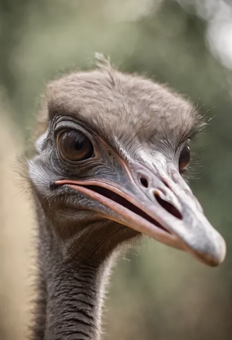 Fantastic animal ostrich body and snake head