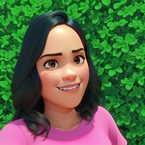 Uma mulher morena estilo pixar alta qualidade, melhor qualidade