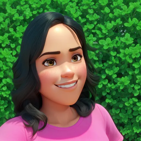 Uma mulher morena estilo pixar alta qualidade, melhor qualidade