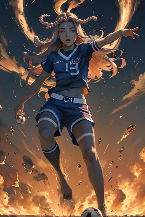 Medusa playing football