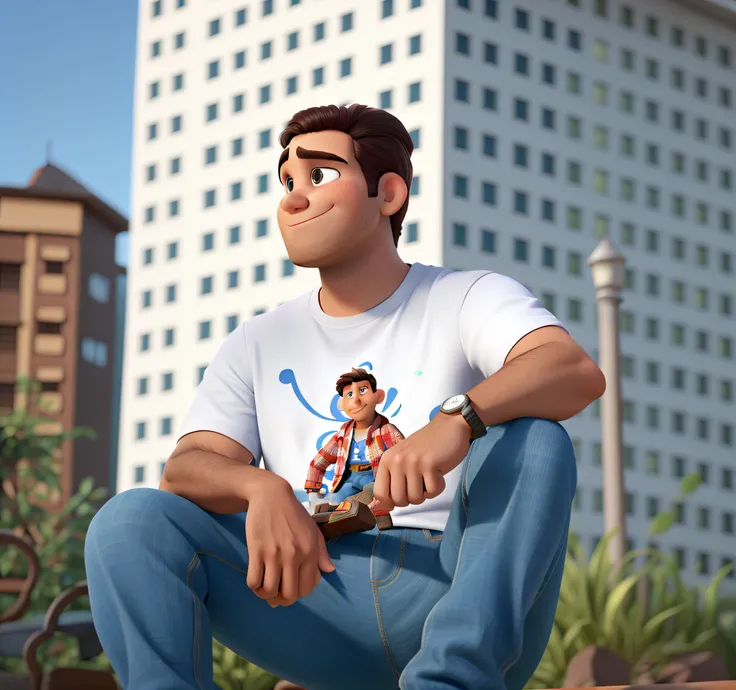 Um homem estilo disney pixar, alta qualidade, melhor qualidade