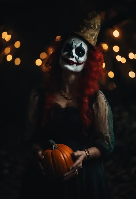 clownpiece, bruxa e freira, halloween, realista, 4k, terror, horror, medo, sangue, terror, noite, 4k realista