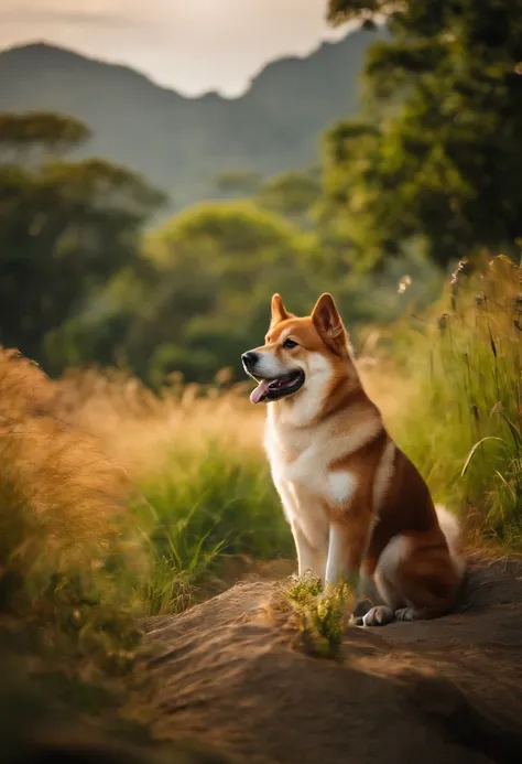 Agricultor Vang Vieng, Laos、tmasterpiece、Um merecido desempenho excepcional、qualidade excepcional、Foto de Shiba Inu preto、Olhos grandes encantadores、olhos redondos e grandes、The eyes have excellent beauty、Desenho realista com olhos grandes、sem fundo, olhos...