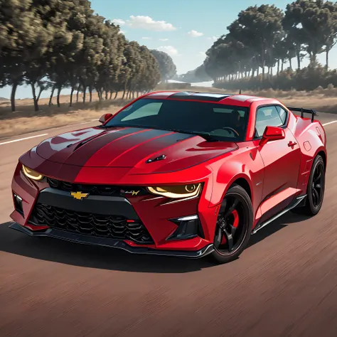 um camaro vermelho  de 2023 --auto --s2