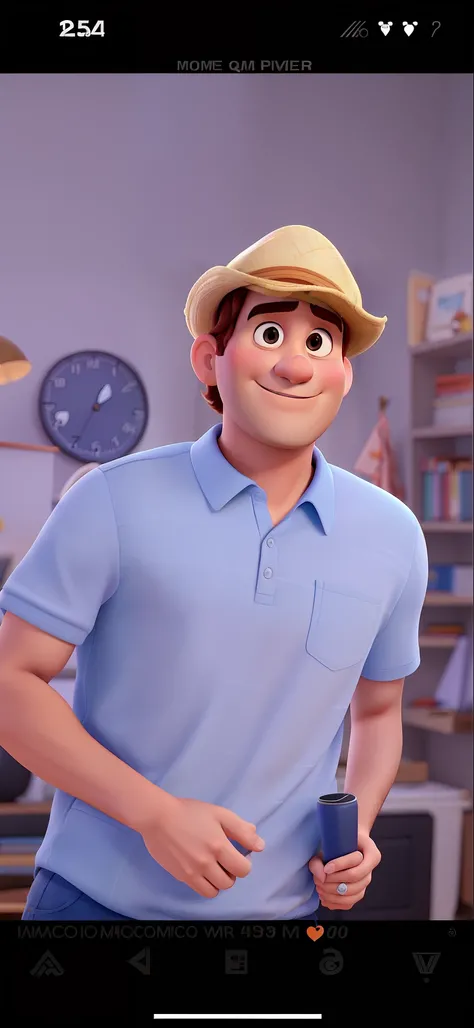 Um homem branco estilo pixar, melhor qualidade, alta qualidade