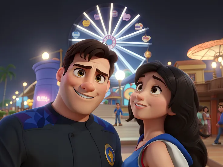 casal homem e mulher no estilo Disney Pixar, alta qualidade, melhor qualidade