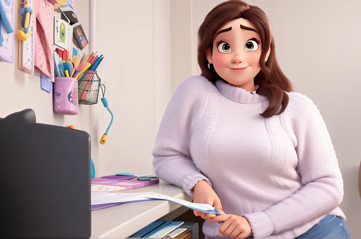 Uma mulher no estilo pixar, alta qualidade, melhor qualidade