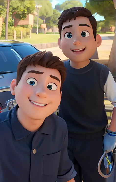 dois jovem estilo disney pixar , alta qualidade , melhor qualidade